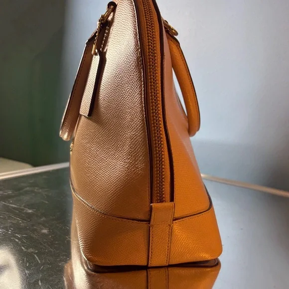 Coach Nude/Beige Leather Satchel Bag - Picture 6 of 16